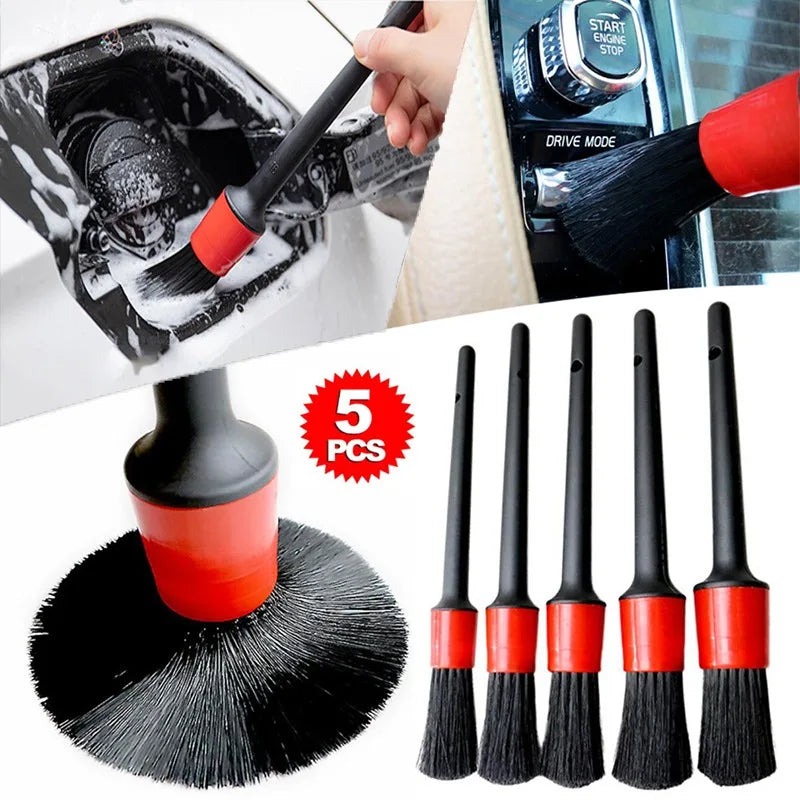 Set de 5 Brochas de Limpieza a Detalle Moto Essentials