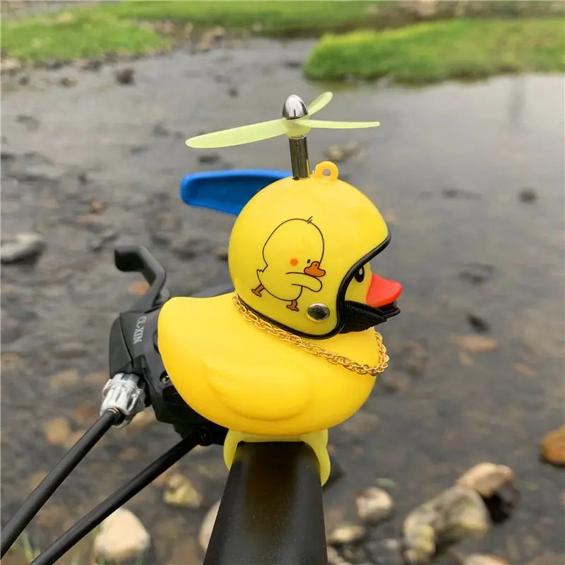 Rubber Ducky Motero con Casco para Manillar