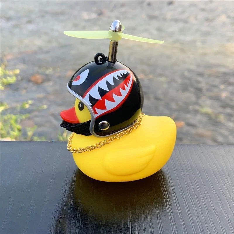 Rubber Ducky Motero con Casco para Manillar