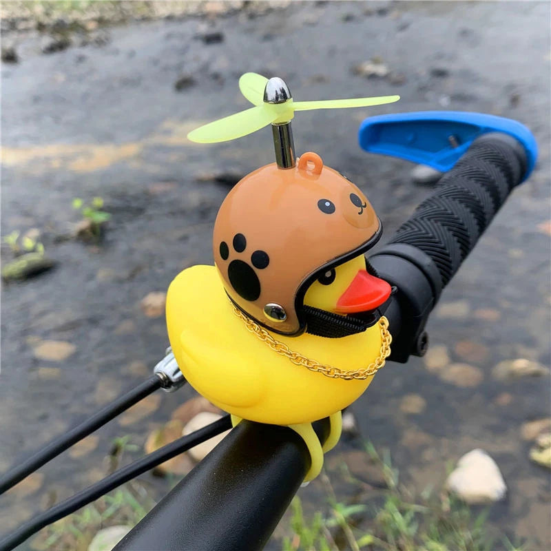 Rubber Ducky Motero con Casco para Manillar