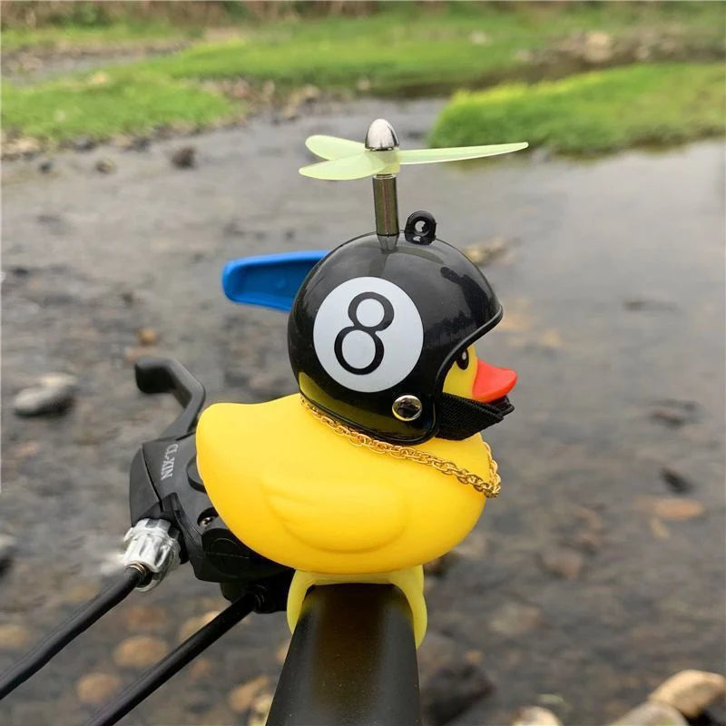 Rubber Ducky Motero con Casco para Manillar