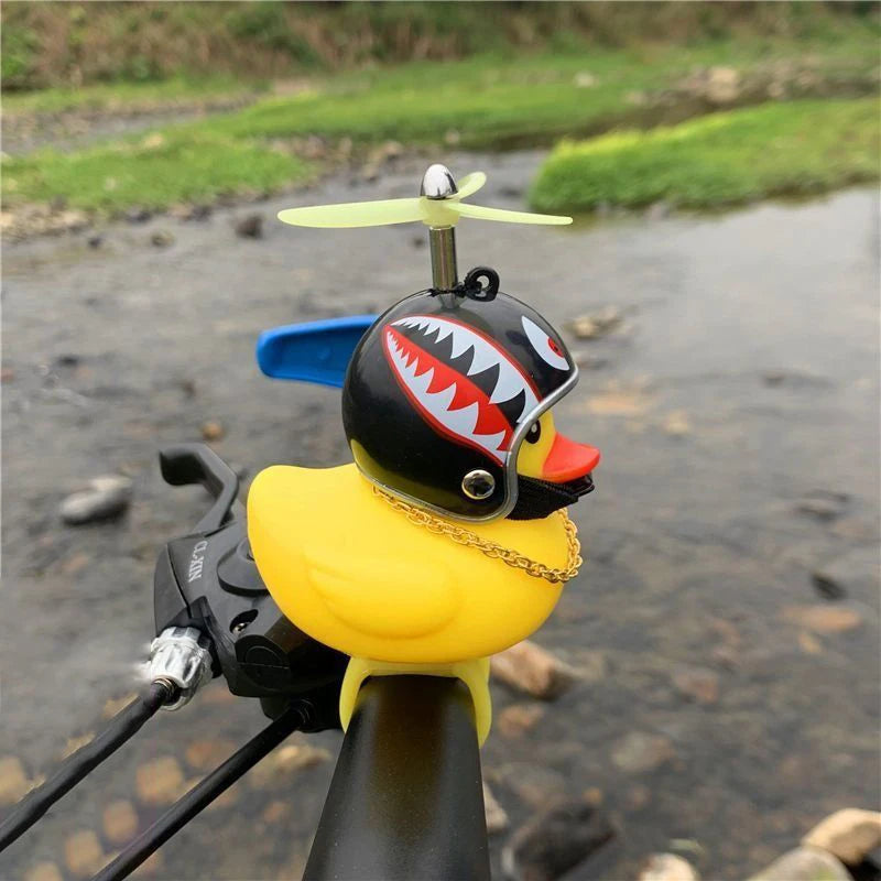 Rubber Ducky Motero con Casco para Manillar
