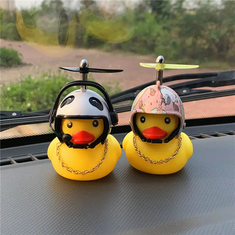 Rubber Ducky Motero con Casco para Manillar