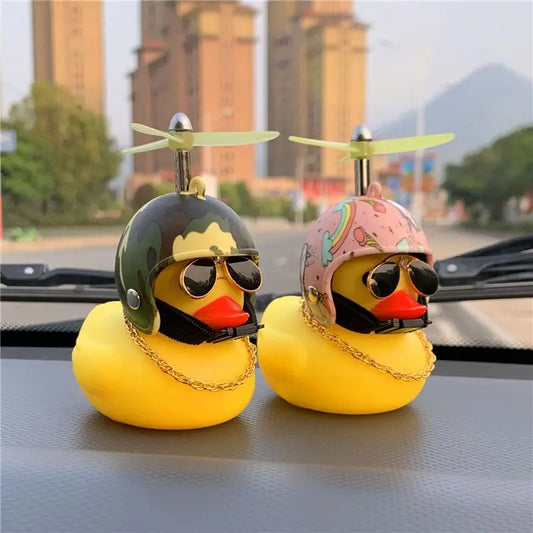 Rubber Ducky Motero con Casco para Manillar