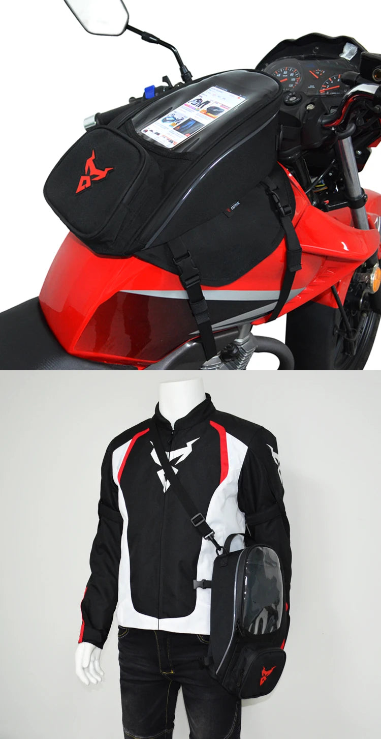Bolsa de Depósito Impermeable con Porta-Móvil de Moto Centric - Omega Rider