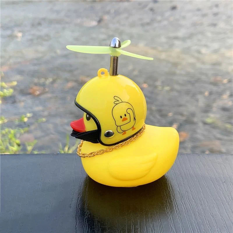 Rubber Ducky Motero con Casco para Manillar