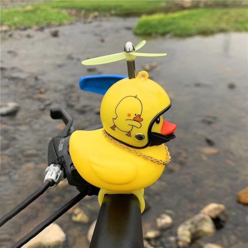 Rubber Ducky Motero con Casco para Manillar