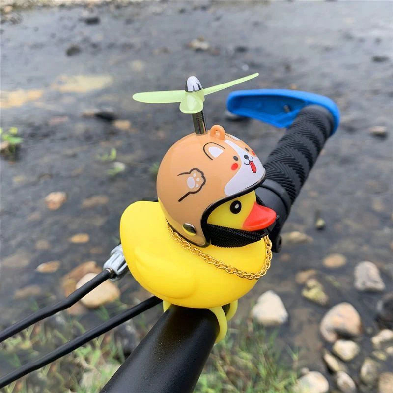 Rubber Ducky Motero con Casco para Manillar