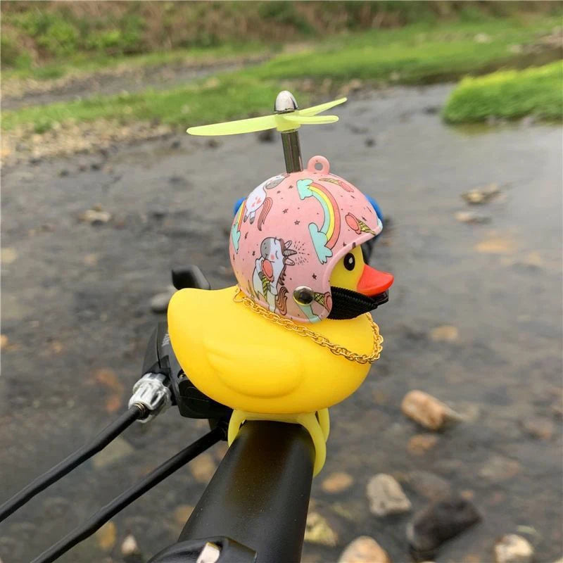 Rubber Ducky Motero con Casco para Manillar