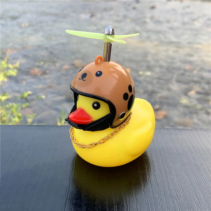 Rubber Ducky Motero con Casco para Manillar