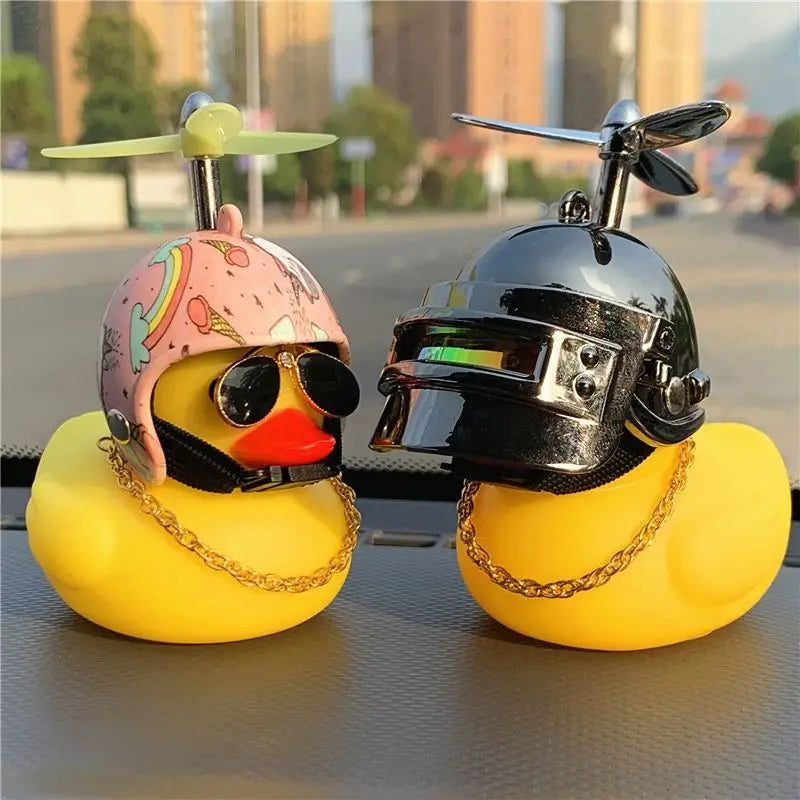 Rubber Ducky Motero con Casco para Manillar