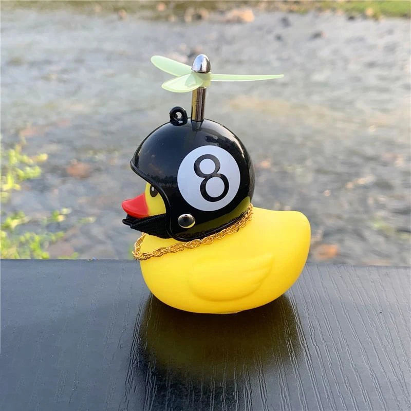 Rubber Ducky Motero con Casco para Manillar