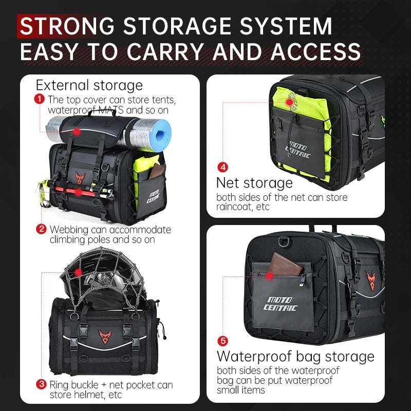 Set de Alforjas Touring de Moto Centric (doble bolsa) - Omega Rider