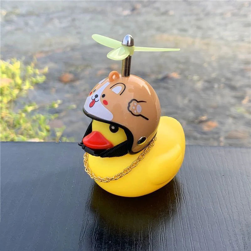 Rubber Ducky Motero con Casco para Manillar